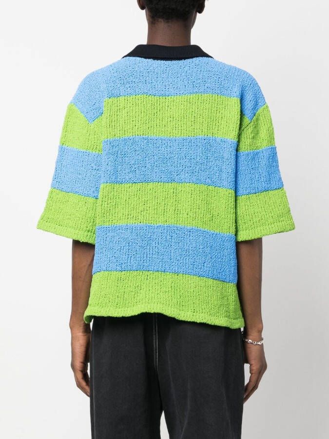 Sunnei Gestreept poloshirt Blauw