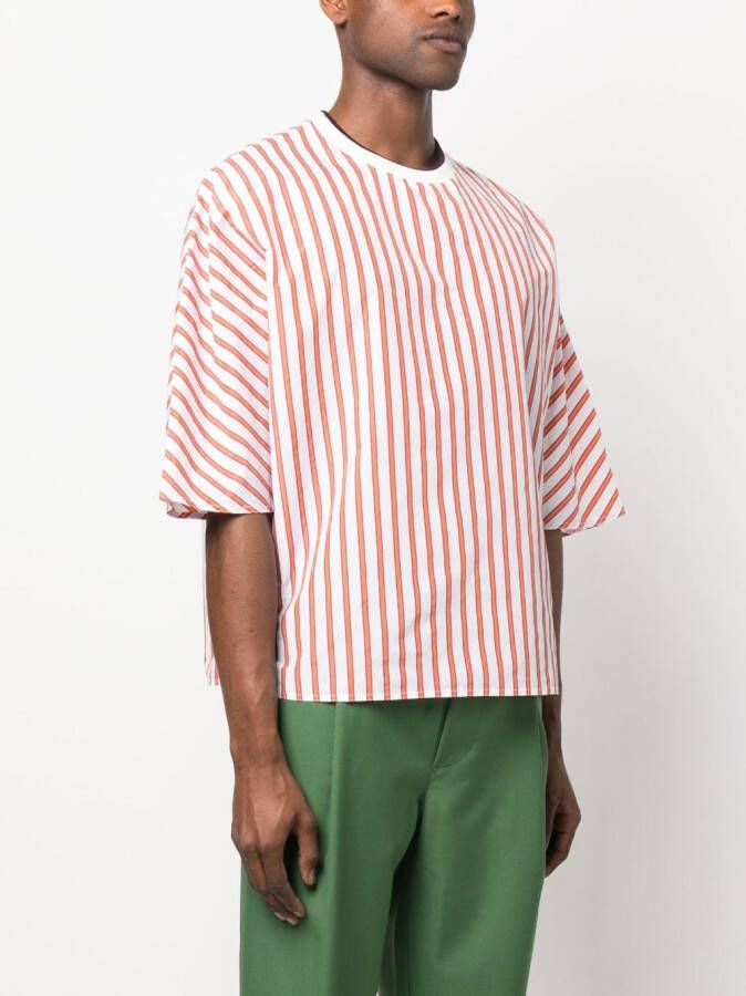 Sunnei Gestreept T-shirt Wit