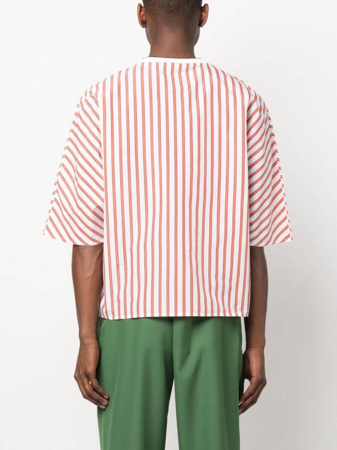 Sunnei Gestreept T-shirt Wit