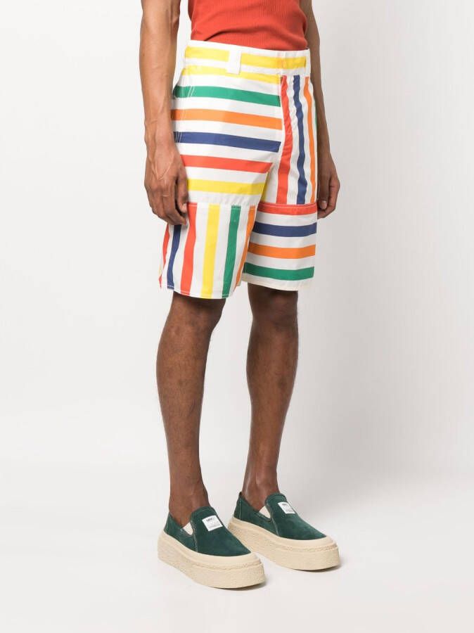 Sunnei Gestreepte shorts Wit