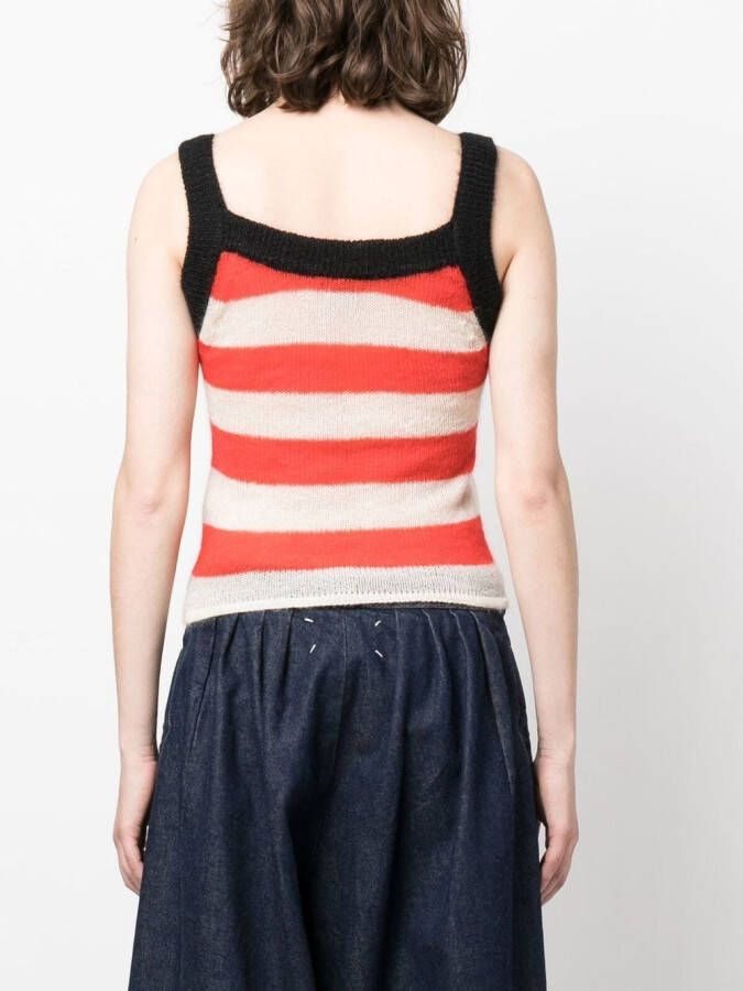 Sunnei Gestreepte tanktop Wit