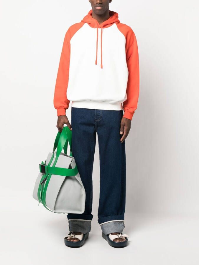 Sunnei Katoenen hoodie met geborduurd logo Wit