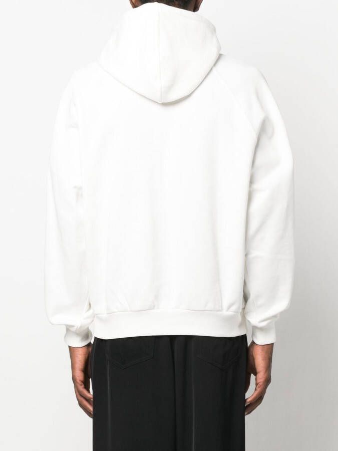 Sunnei Hoodie met geborduurd logo Wit
