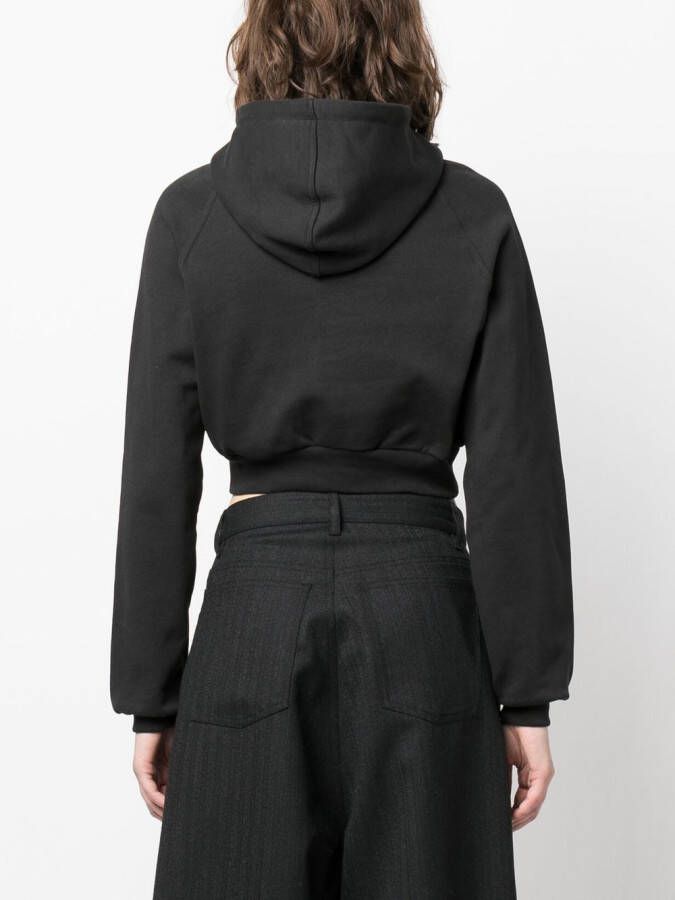 Sunnei Hoodie met geborduurd logo Zwart