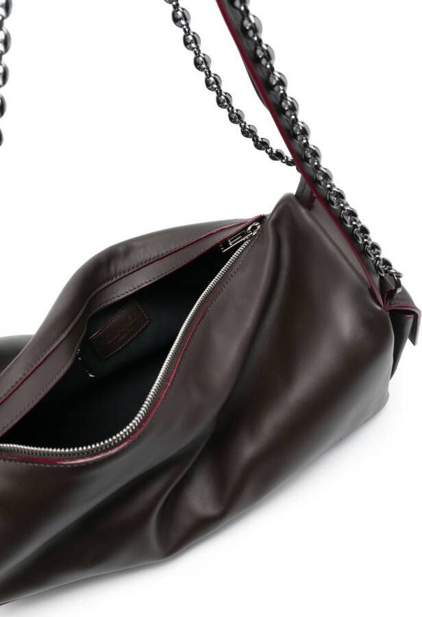 Sunnei Labauletto tas met kettinghengsel Bruin