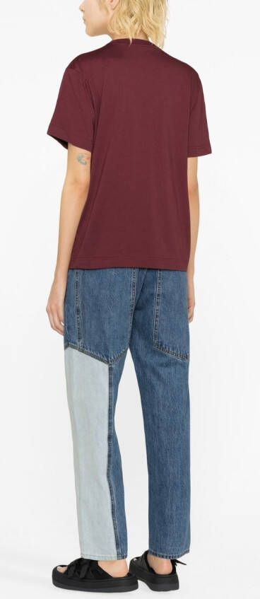 Sunnei T-shirt met geborduurd logo Rood