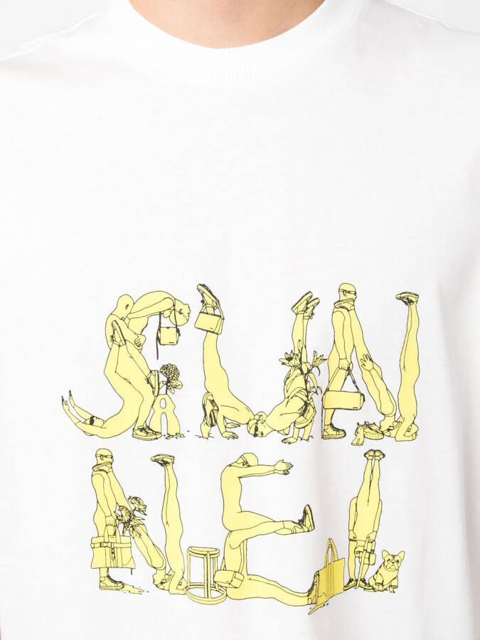 Sunnei T-shirt met logoprint Wit