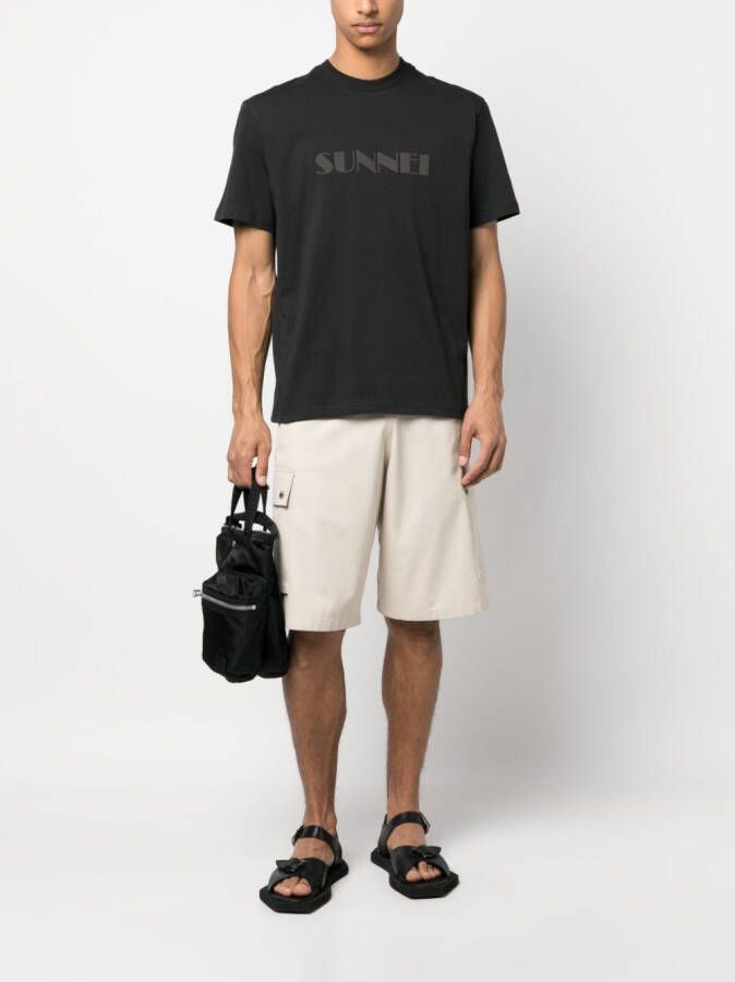 Sunnei T-shirt met logoprint Zwart