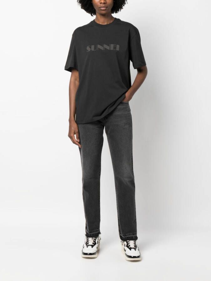 Sunnei T-shirt met logoprint Zwart