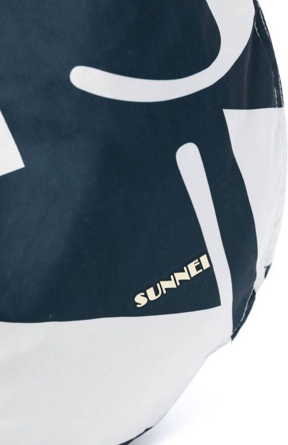 Sunnei Shopper met logoprint Blauw