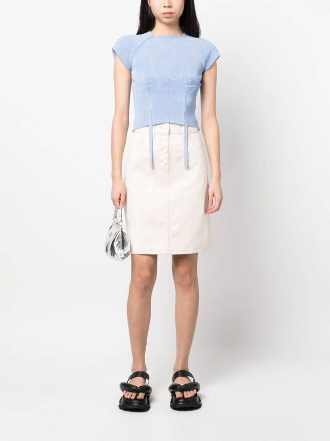 Sunnei Mini-rok met knopen Beige