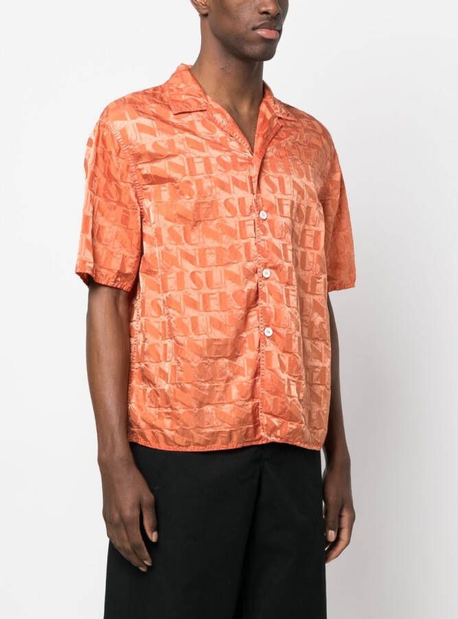 Sunnei Overhemd met jacquard Oranje