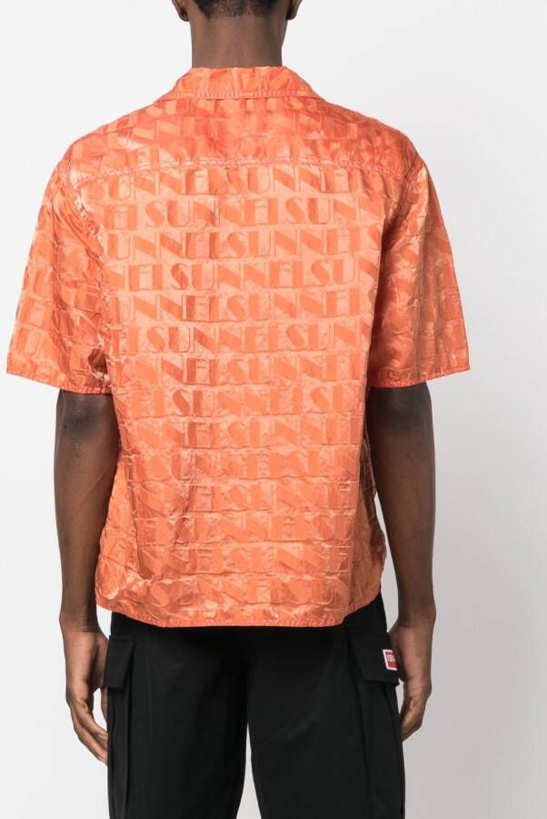 Sunnei Overhemd met jacquard Oranje