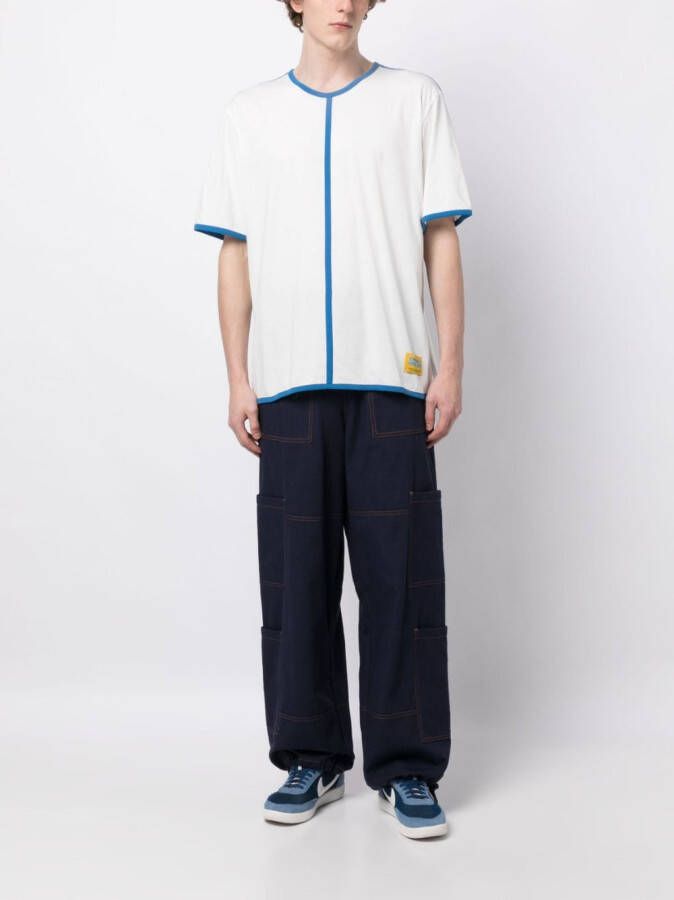 Sunnei Poloshirt met colourblocking Wit