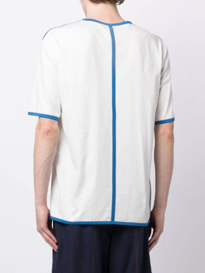 Sunnei Poloshirt met colourblocking Wit