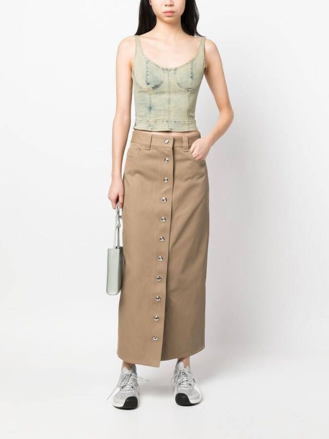 Sunnei Rok met knopen Beige