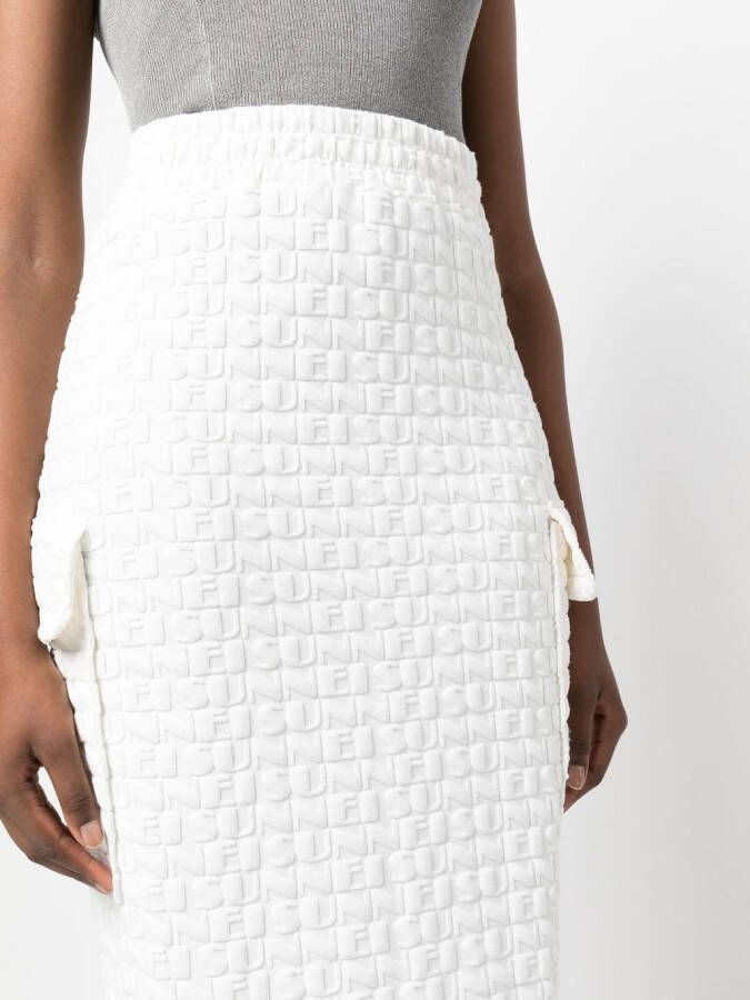 Sunnei Rok met logoprint Wit