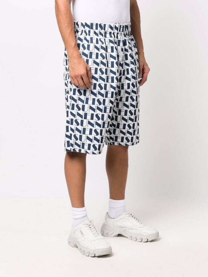 Sunnei Shorts met logoprint Wit