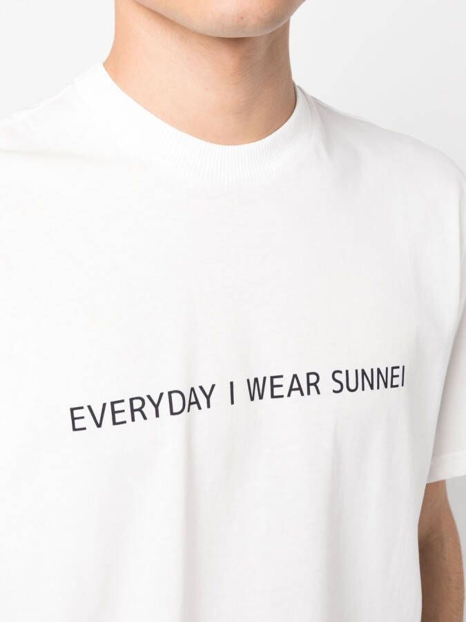 Sunnei T-shirt met tekst Wit