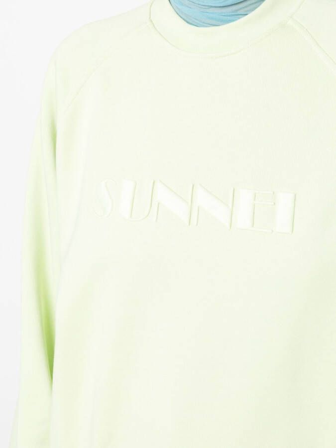 Sunnei Sweater met geborduurd logo Groen