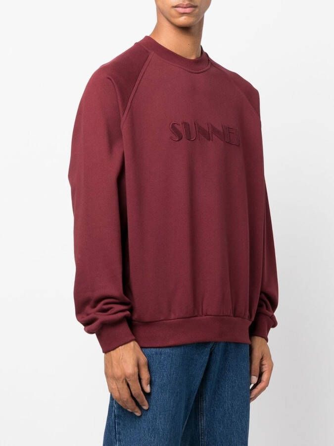 Sunnei Sweater met logoprint Rood