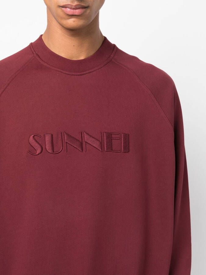 Sunnei Sweater met logoprint Rood