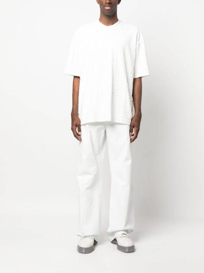Sunnei T-shirt met logo-reliëf Wit