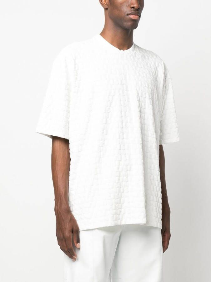 Sunnei T-shirt met logo-reliëf Wit