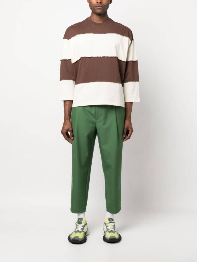 Sunnei T-shirt met cropped mouwen Bruin