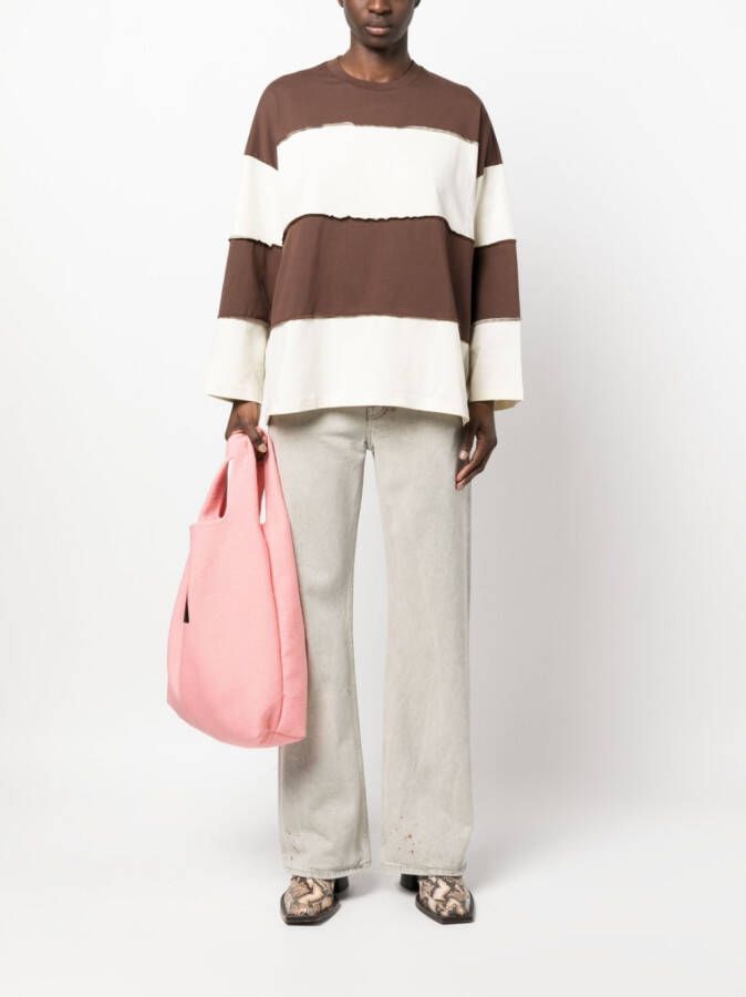 Sunnei T-shirt met cropped mouwen Bruin