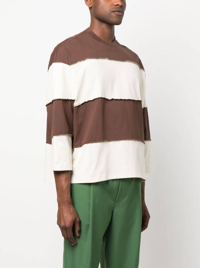 Sunnei T-shirt met cropped mouwen Bruin
