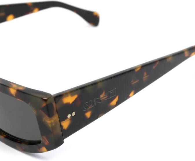 Sunnei Zonnebril met schildpadschild design Bruin