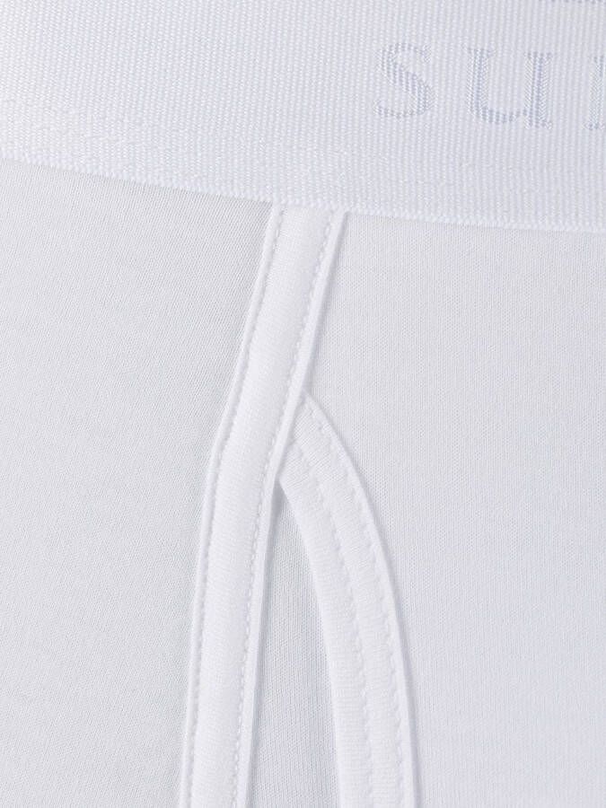 Sunspel Boxershorts met logo tailleband Wit