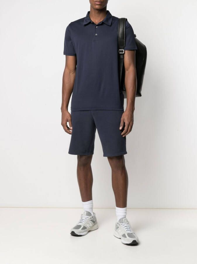 Sunspel Effen poloshirt Blauw