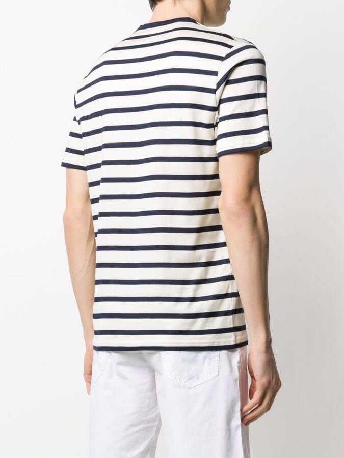Sunspel Gestreept T-shirt Blauw