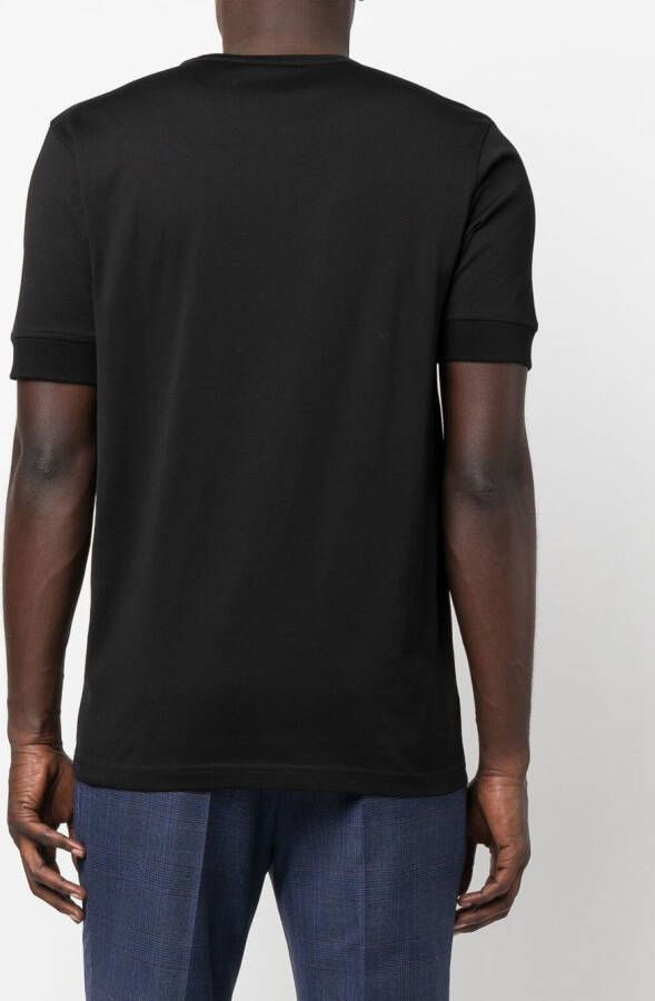 Sunspel Henley T-shirt Zwart