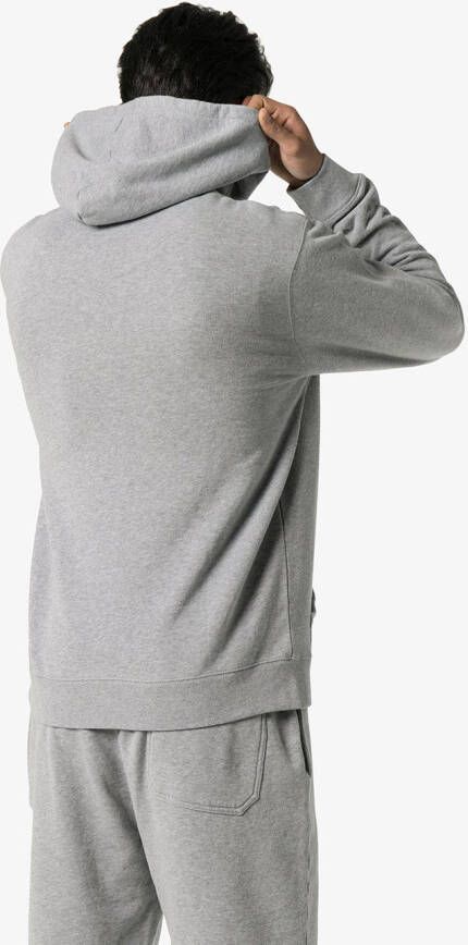Sunspel Hoodie met loopback Grijs