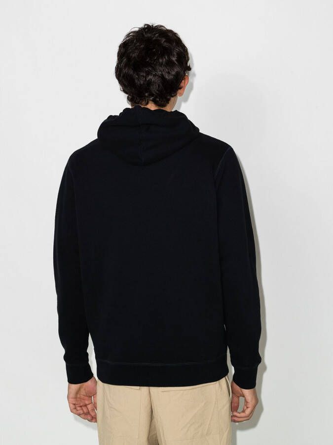 Sunspel Hoodie met trekkoord Zwart