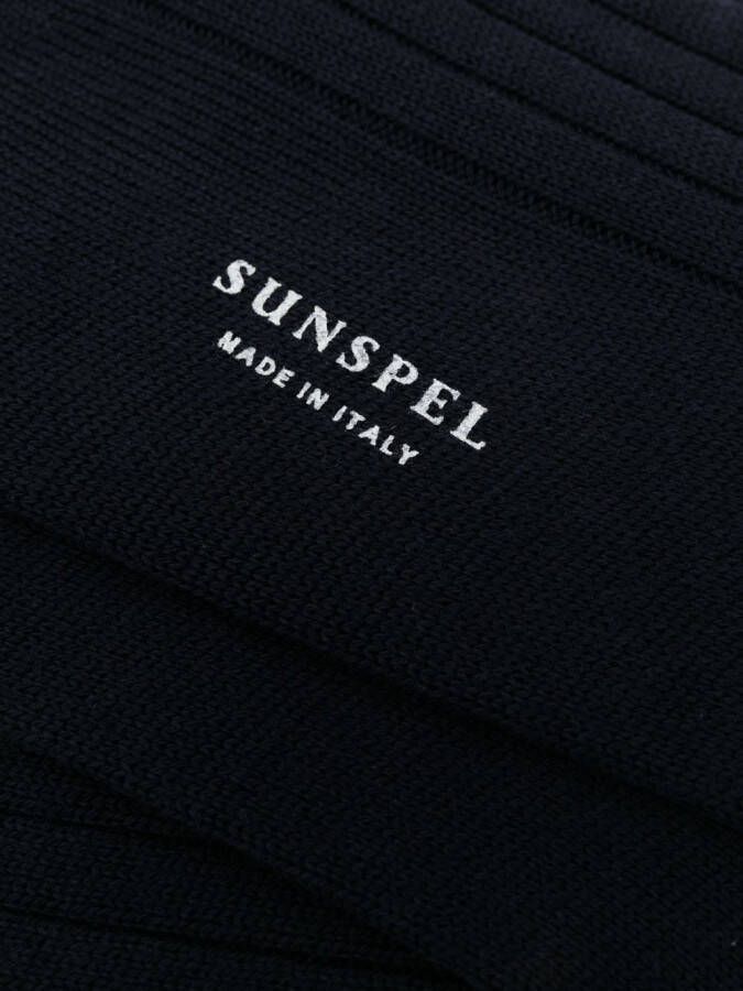 Sunspel Sokken met logoprint Blauw