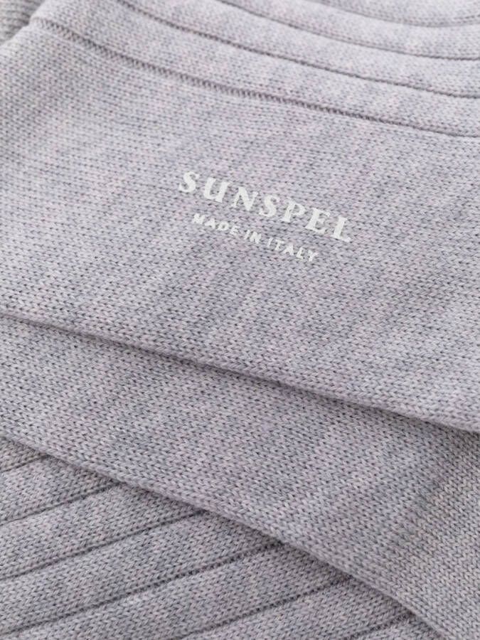 Sunspel Sokken met logoprint Grijs
