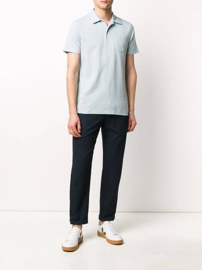 Sunspel Poloshirt met korte mouwen Blauw
