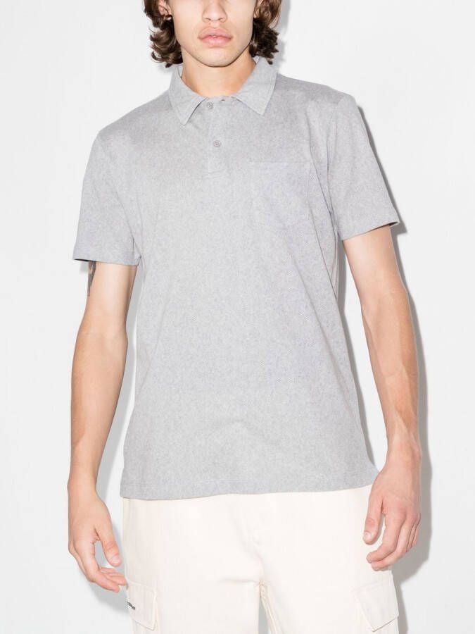 Sunspel Poloshirt met korte mouwen Grijs