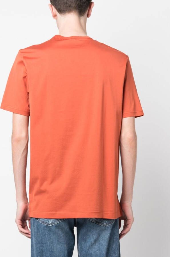 Sunspel T-shirt met ronde hals Oranje