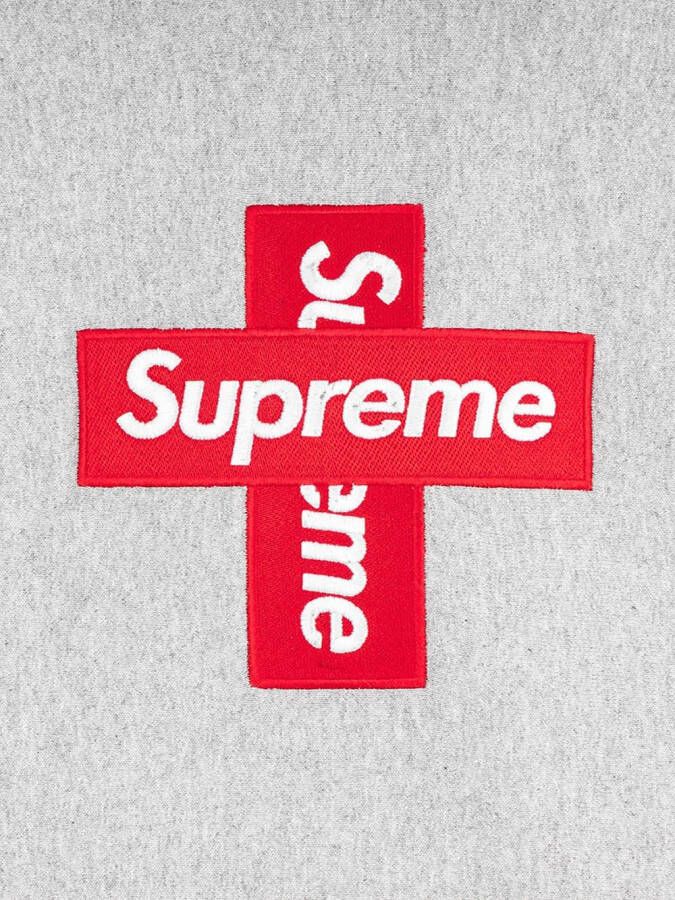Supreme Hoodie met logo Grijs