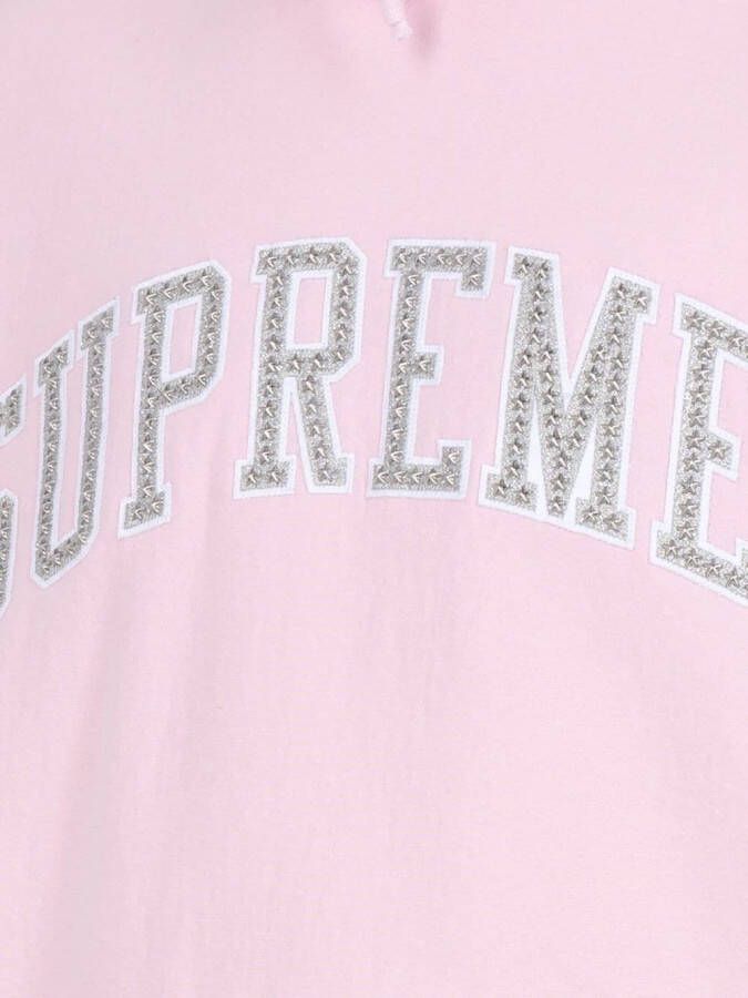 Supreme Hoodie met logo Roze