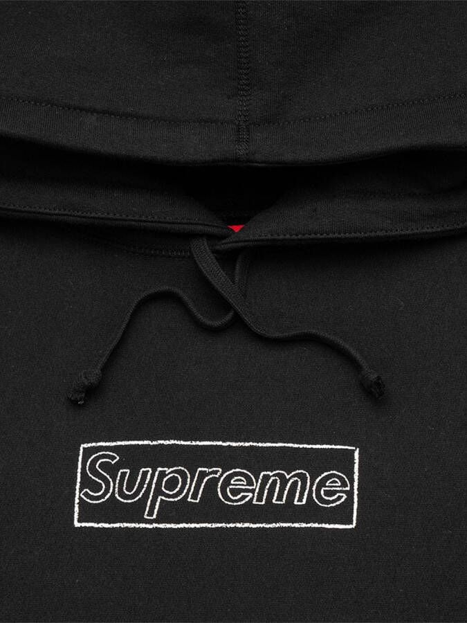 Supreme Hoodie met logo Zwart