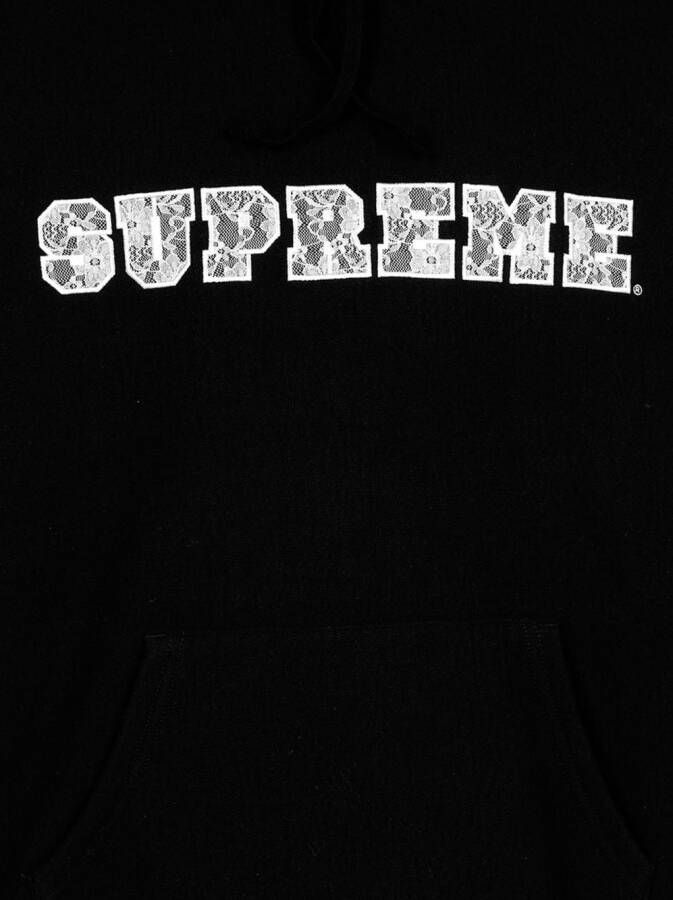 Supreme Hoodie met logo Zwart