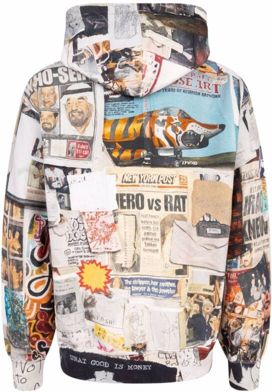 Supreme Hoodie met print Wit