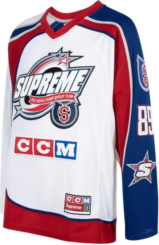 Supreme Jersey T-shirt Wit