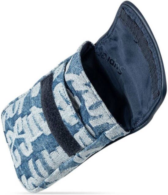 Supreme Buidel met logo jacquard Blauw